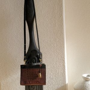 Rare Vintage Brahmin Crossbody Croc Embossed Bag